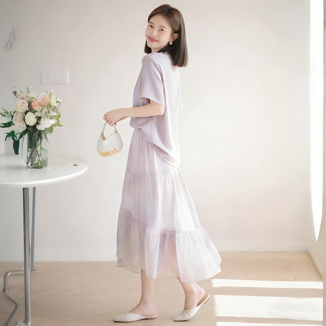 2026 New Design Niche Casual Fashion Age-Reducing Elegant Xiaoxiang Style Skirt Two-Piece Set Women Summer - Image 2