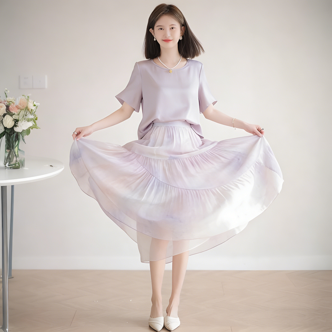 2026 New Design Niche Casual Fashion Age-Reducing Elegant Xiaoxiang Style Skirt Two-Piece Set Women Summer - Image 3