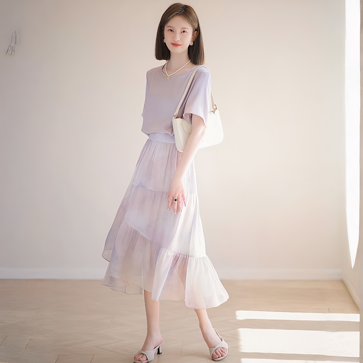 2026 New Design Niche Casual Fashion Age-Reducing Elegant Xiaoxiang Style Skirt Two-Piece Set Women Summer - Image 4